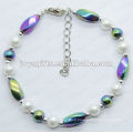 Bracelet Hematite Rainbow Twist Beads